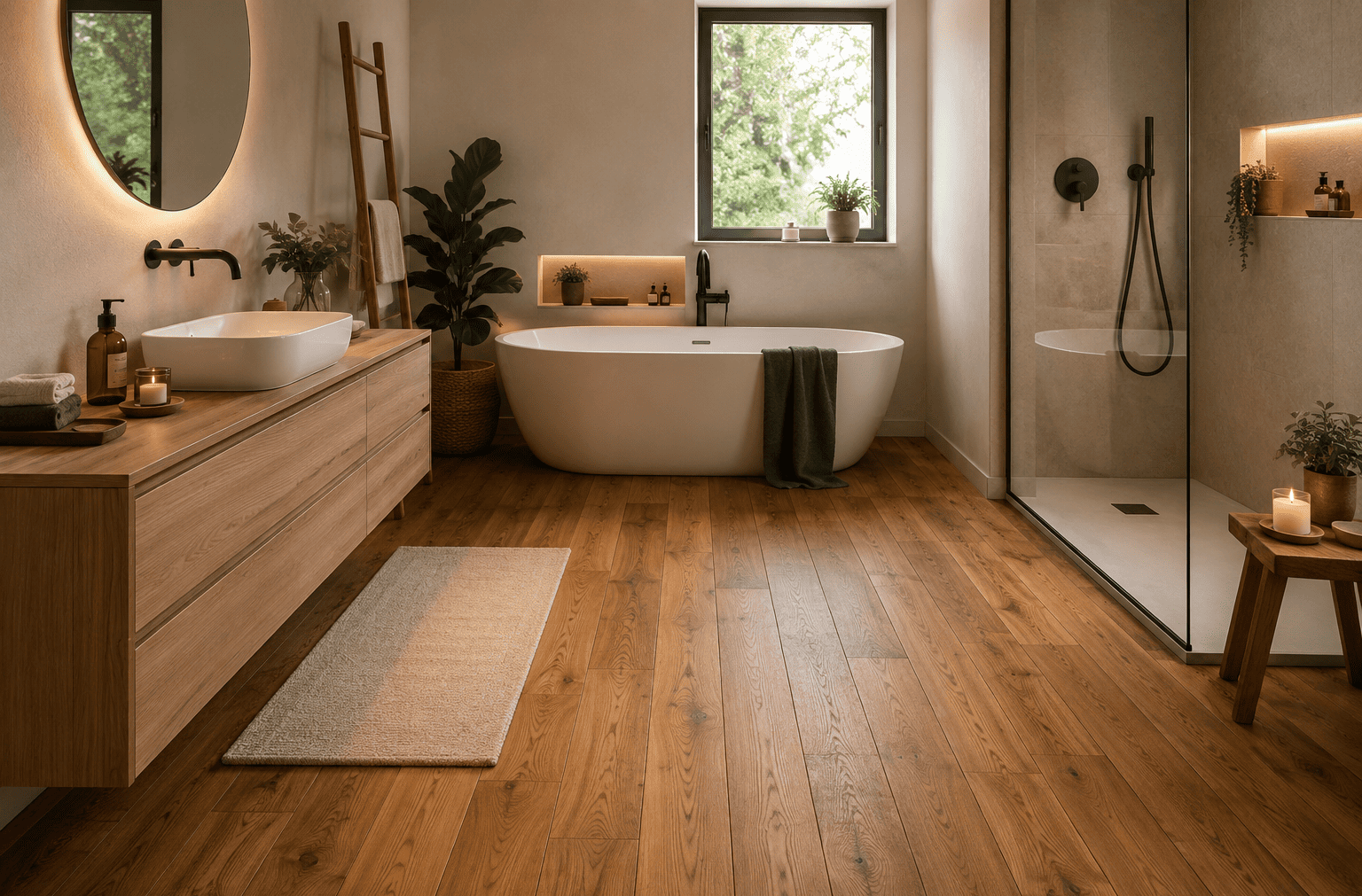 Parquet in bagno